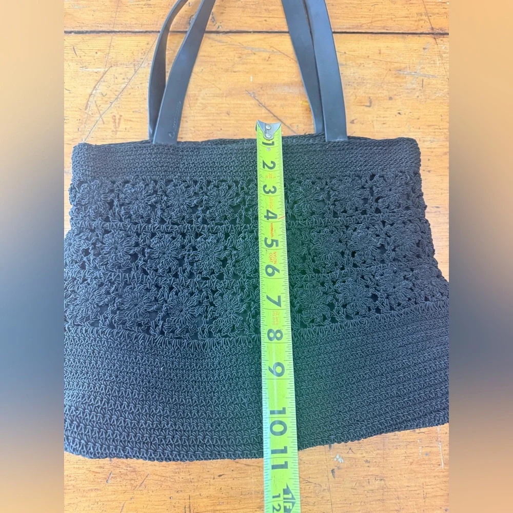 Liz Claiborne Black Crochet Purse Lined